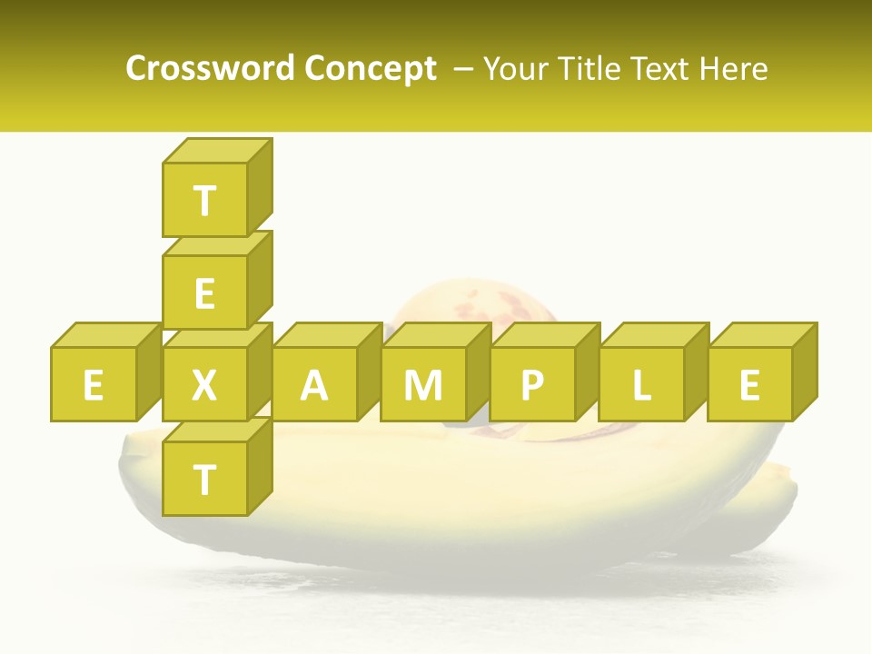 A Group Of Sliced Avocados On A White Background PowerPoint Template