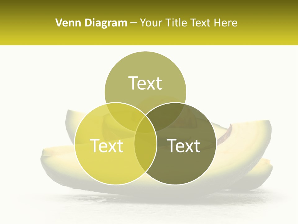 A Group Of Sliced Avocados On A White Background PowerPoint Template