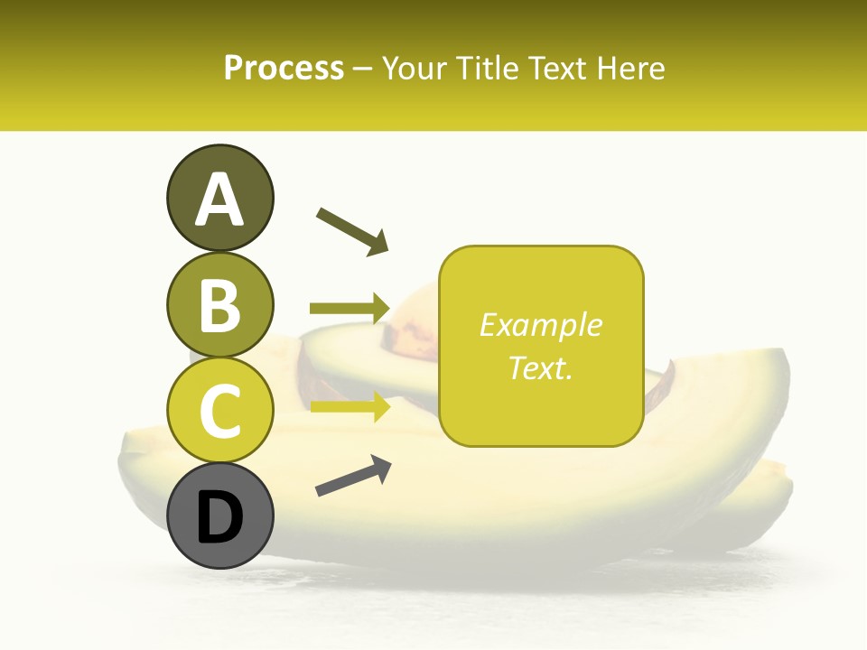 A Group Of Sliced Avocados On A White Background PowerPoint Template