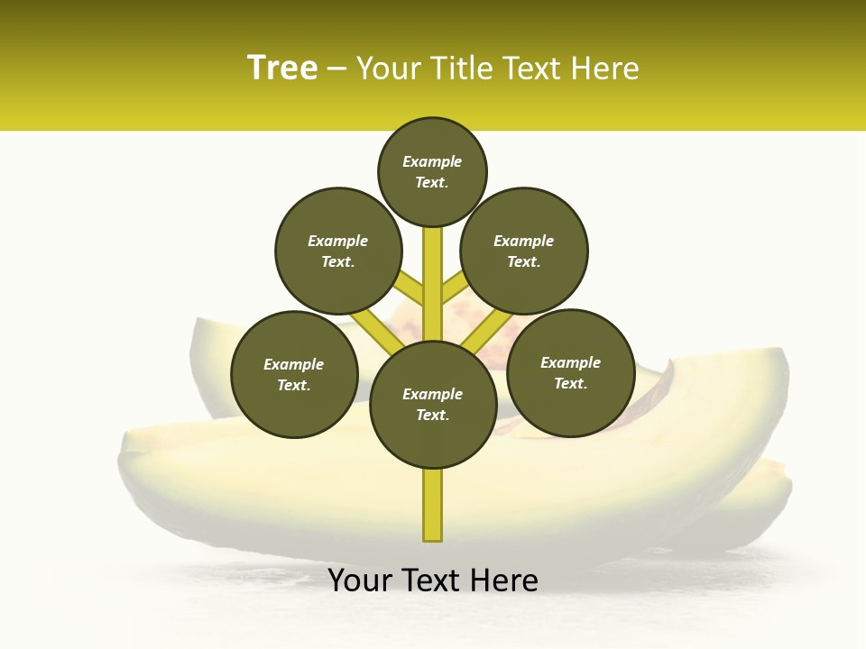 A Group Of Sliced Avocados On A White Background PowerPoint Template