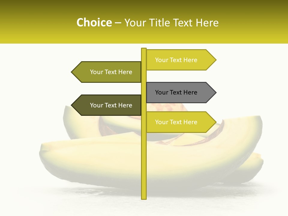 A Group Of Sliced Avocados On A White Background PowerPoint Template