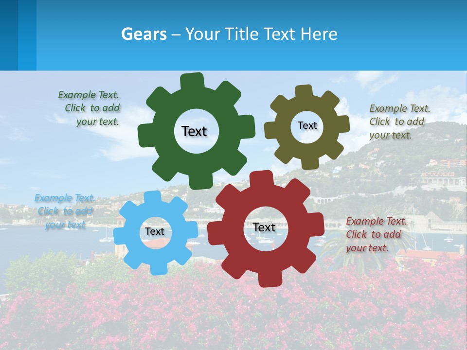 A Scenic View Of A Harbor With Boats In The Water PowerPoint Template