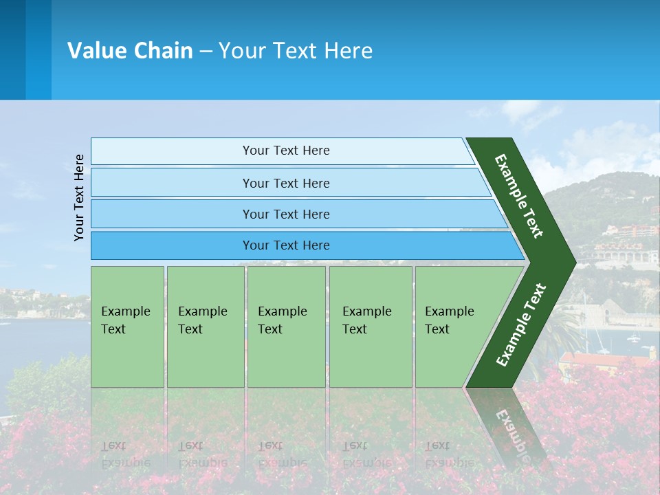 A Scenic View Of A Harbor With Boats In The Water PowerPoint Template