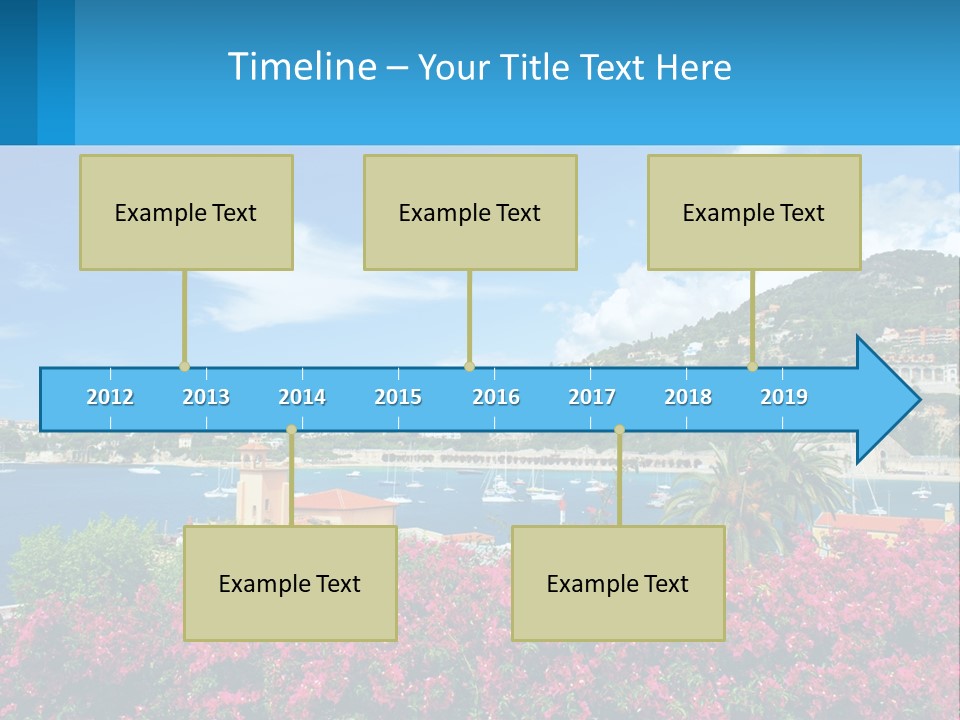 A Scenic View Of A Harbor With Boats In The Water PowerPoint Template