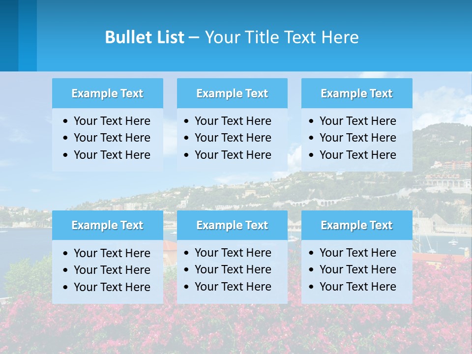 A Scenic View Of A Harbor With Boats In The Water PowerPoint Template