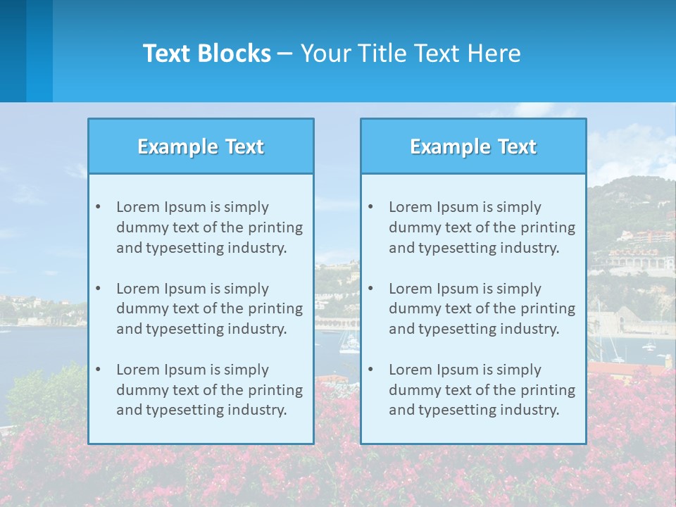A Scenic View Of A Harbor With Boats In The Water PowerPoint Template