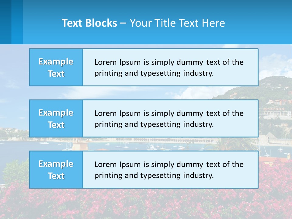 A Scenic View Of A Harbor With Boats In The Water PowerPoint Template