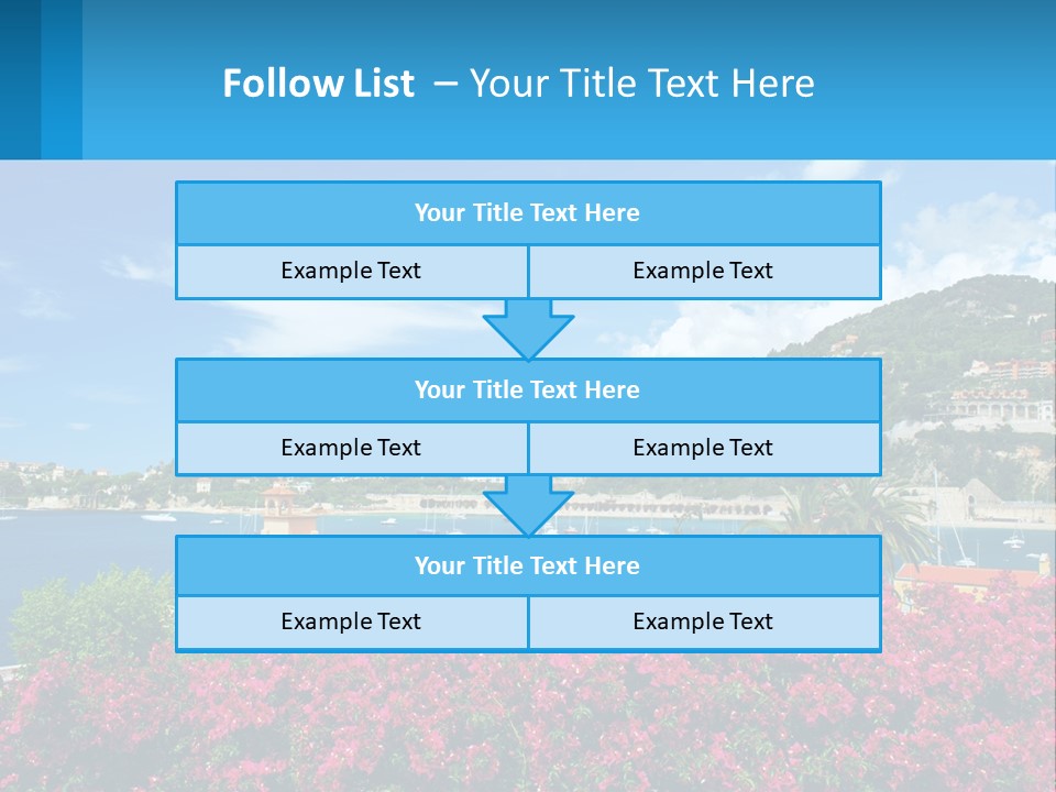 A Scenic View Of A Harbor With Boats In The Water PowerPoint Template