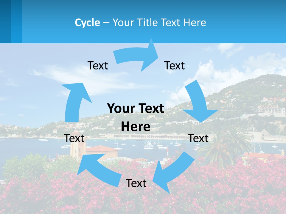 A Scenic View Of A Harbor With Boats In The Water PowerPoint Template