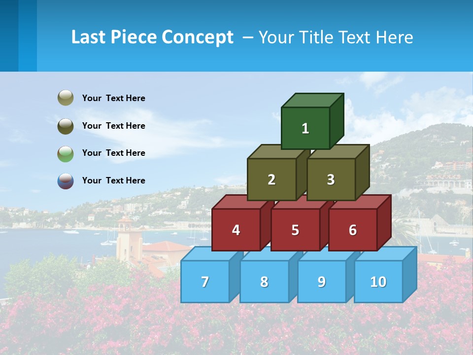 A Scenic View Of A Harbor With Boats In The Water PowerPoint Template