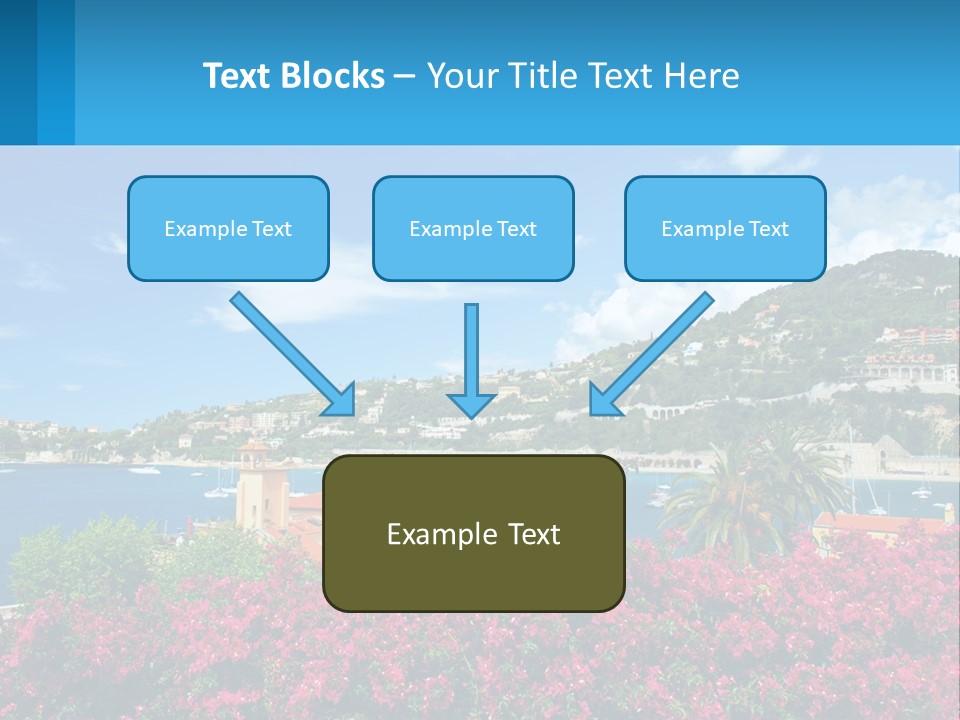 A Scenic View Of A Harbor With Boats In The Water PowerPoint Template