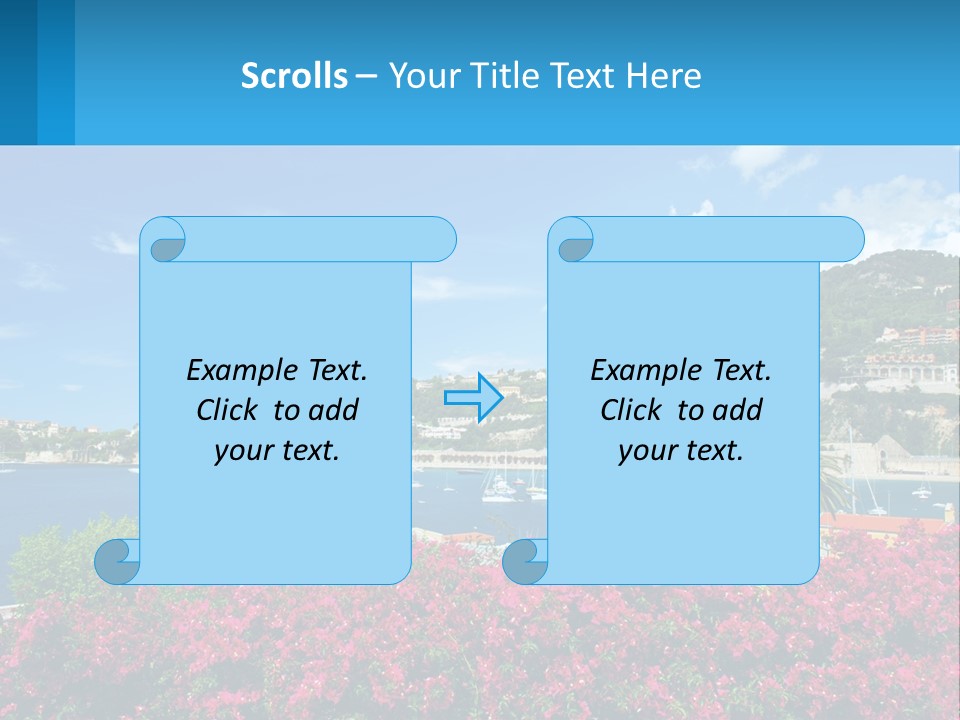 A Scenic View Of A Harbor With Boats In The Water PowerPoint Template