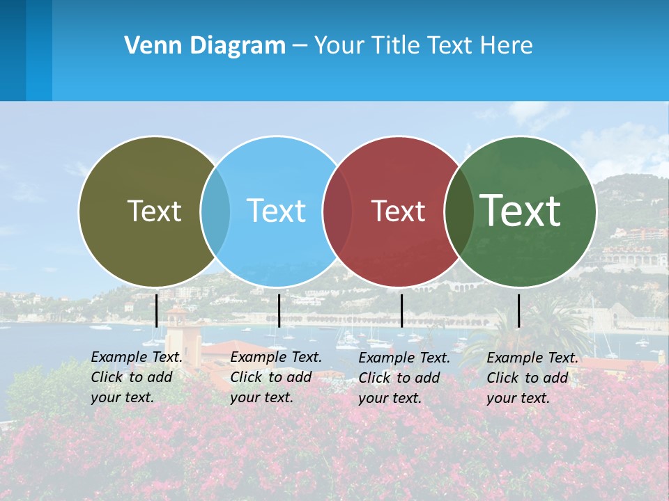 A Scenic View Of A Harbor With Boats In The Water PowerPoint Template