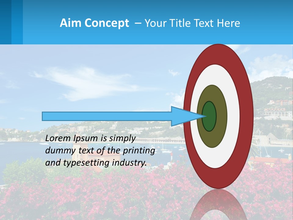 A Scenic View Of A Harbor With Boats In The Water PowerPoint Template