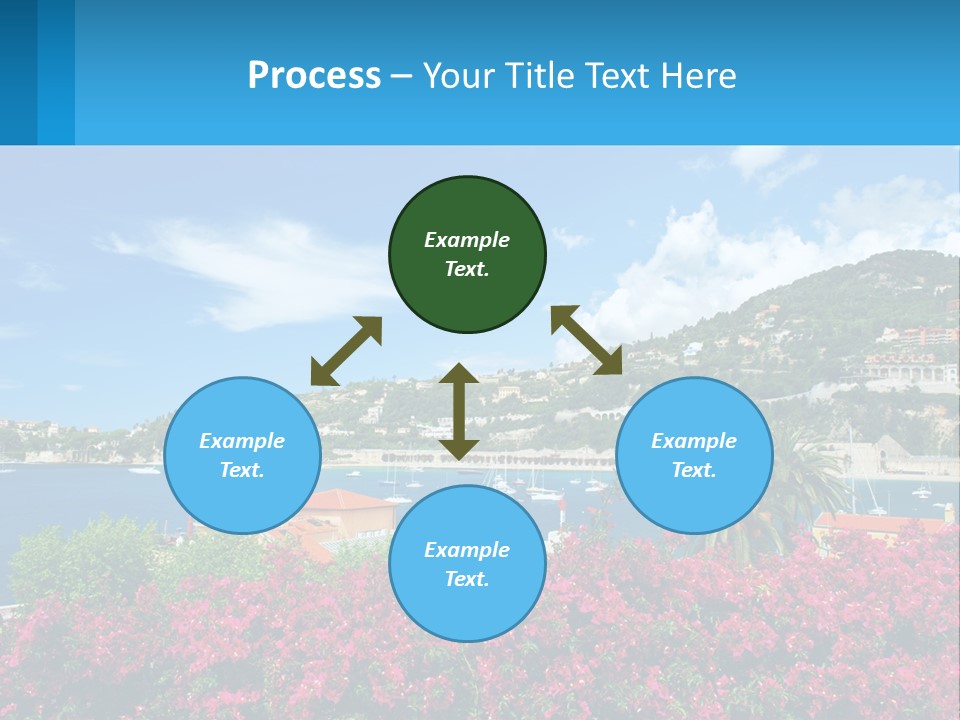 A Scenic View Of A Harbor With Boats In The Water PowerPoint Template