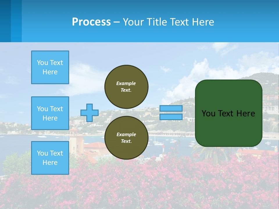 A Scenic View Of A Harbor With Boats In The Water PowerPoint Template