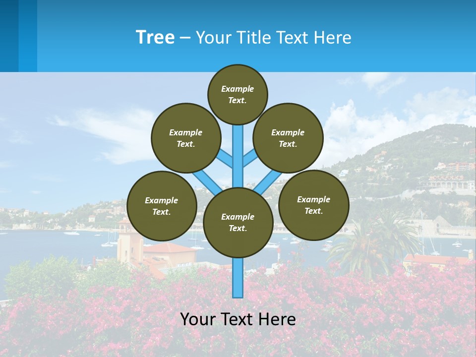 A Scenic View Of A Harbor With Boats In The Water PowerPoint Template