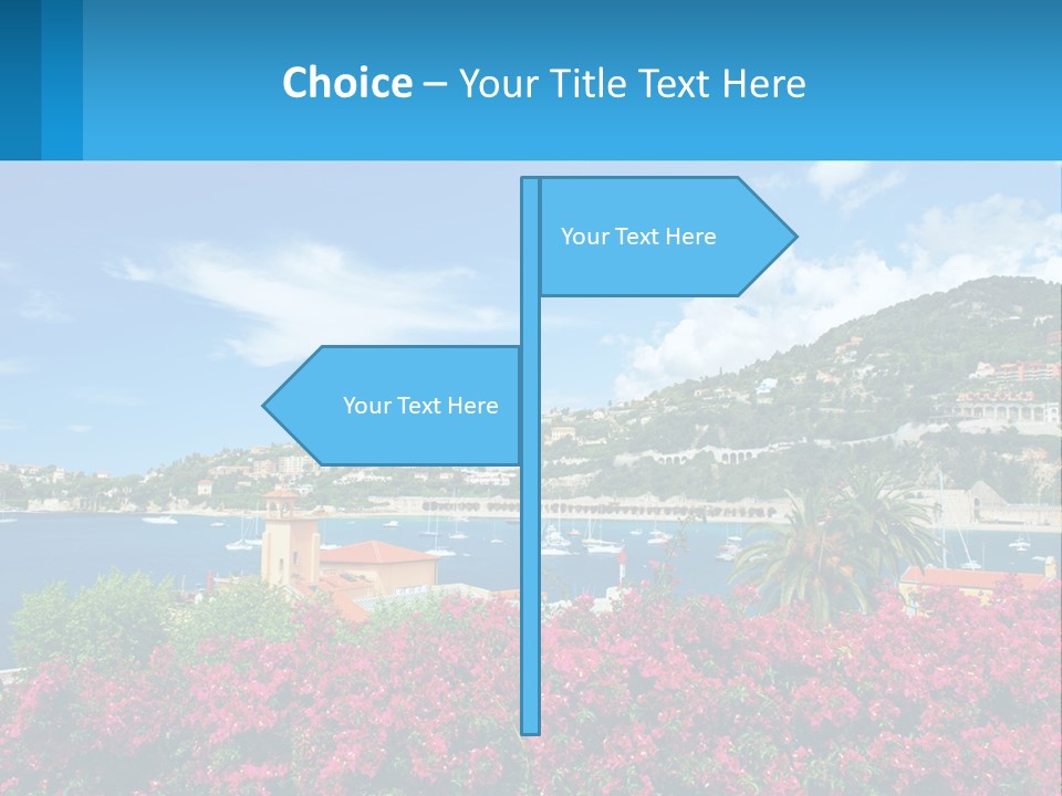 A Scenic View Of A Harbor With Boats In The Water PowerPoint Template