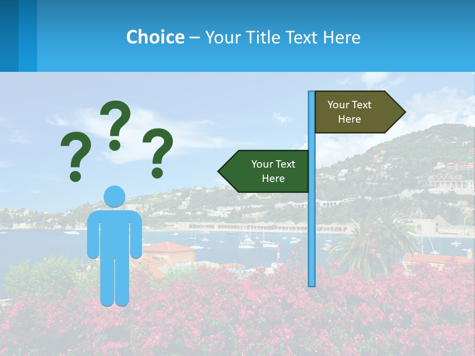 A Scenic View Of A Harbor With Boats In The Water PowerPoint Template