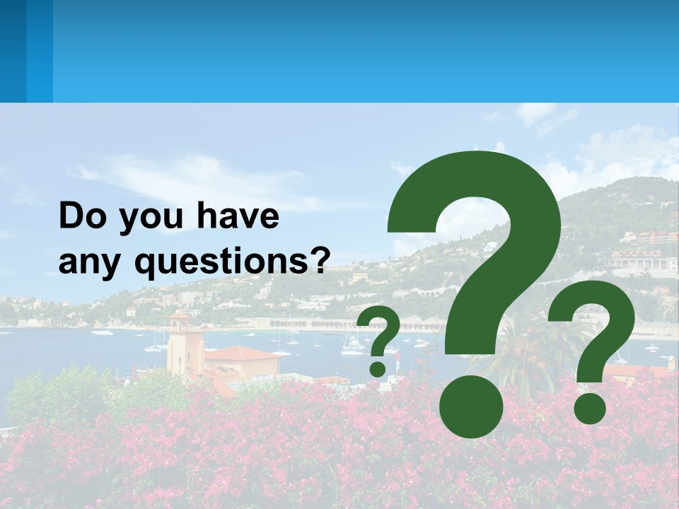 A Scenic View Of A Harbor With Boats In The Water PowerPoint Template