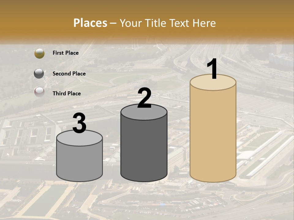 An Aerial View Of A Large Building In A City PowerPoint Template