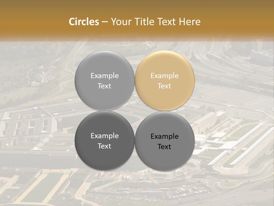 An Aerial View Of A Large Building In A City PowerPoint Template