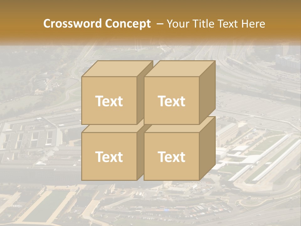 An Aerial View Of A Large Building In A City PowerPoint Template