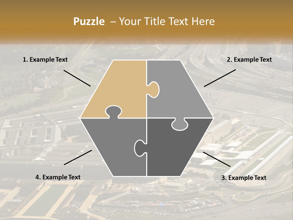 An Aerial View Of A Large Building In A City PowerPoint Template