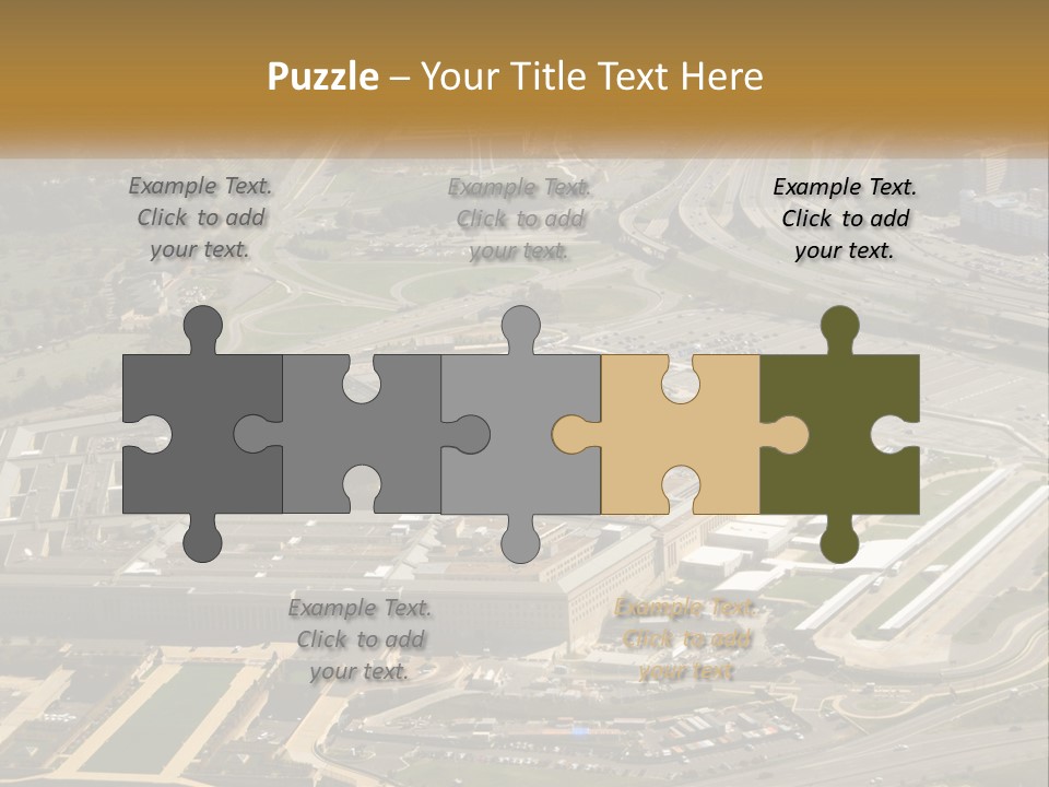 An Aerial View Of A Large Building In A City PowerPoint Template