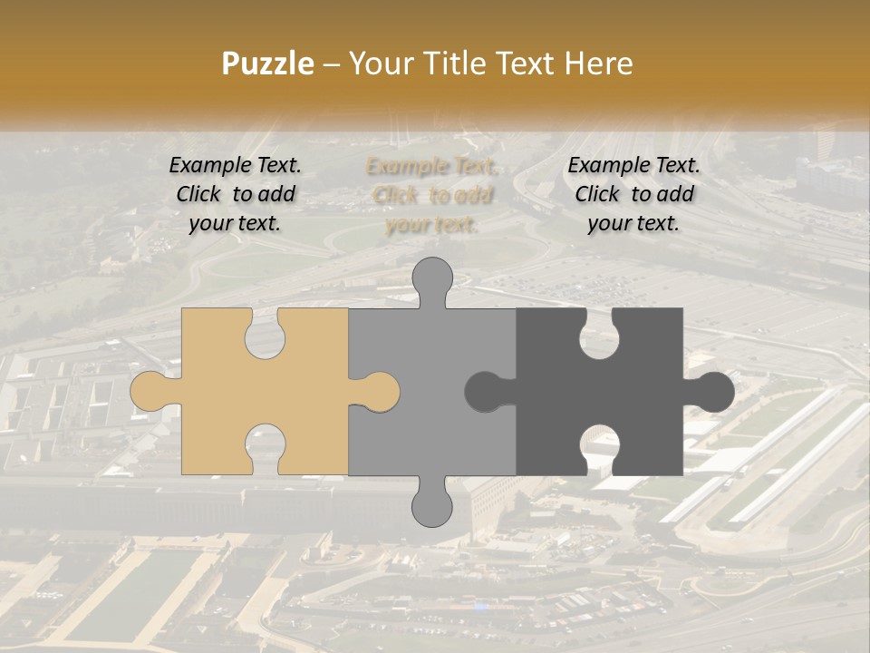 An Aerial View Of A Large Building In A City PowerPoint Template