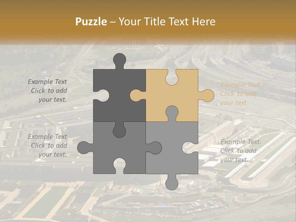 An Aerial View Of A Large Building In A City PowerPoint Template