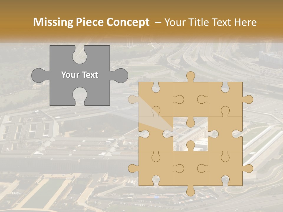 An Aerial View Of A Large Building In A City PowerPoint Template