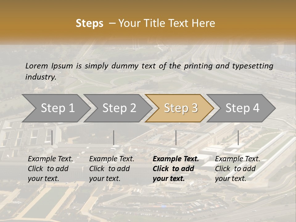 An Aerial View Of A Large Building In A City PowerPoint Template