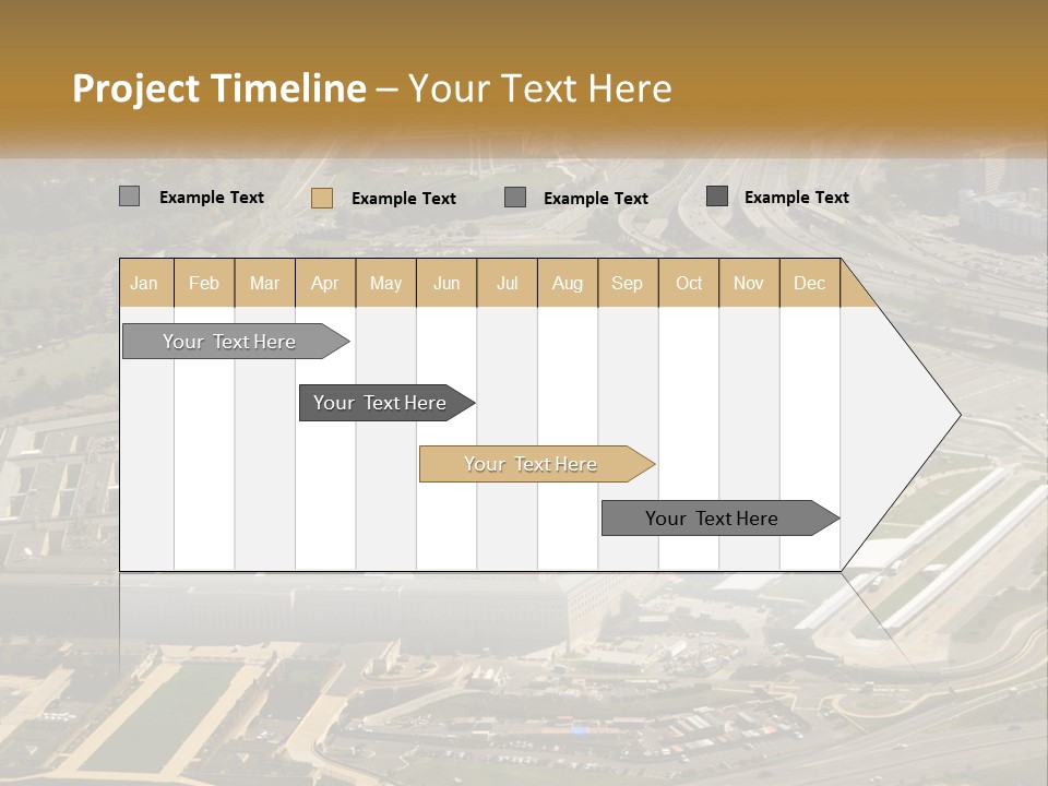 An Aerial View Of A Large Building In A City PowerPoint Template