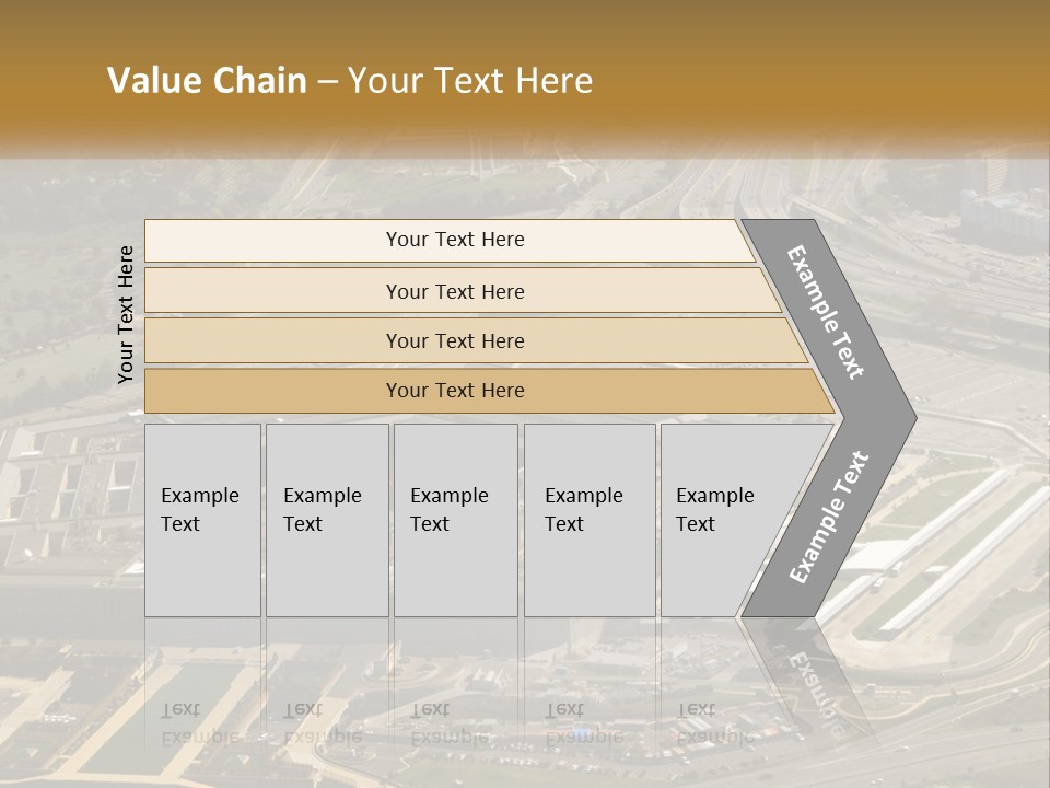 An Aerial View Of A Large Building In A City PowerPoint Template