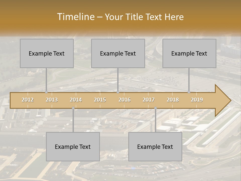 An Aerial View Of A Large Building In A City PowerPoint Template
