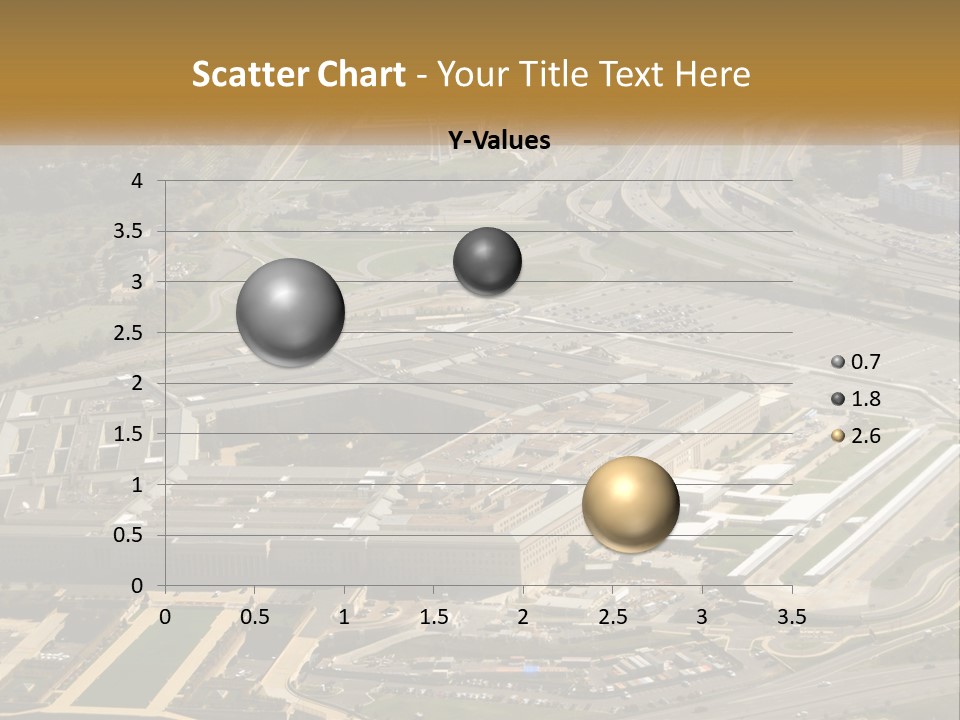 An Aerial View Of A Large Building In A City PowerPoint Template