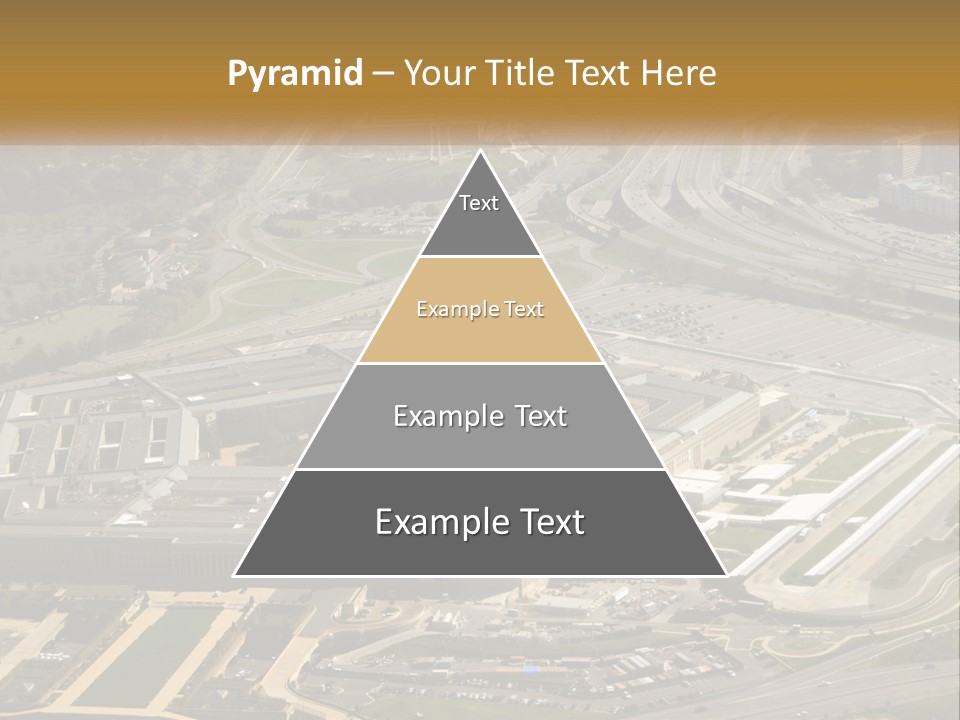 An Aerial View Of A Large Building In A City PowerPoint Template