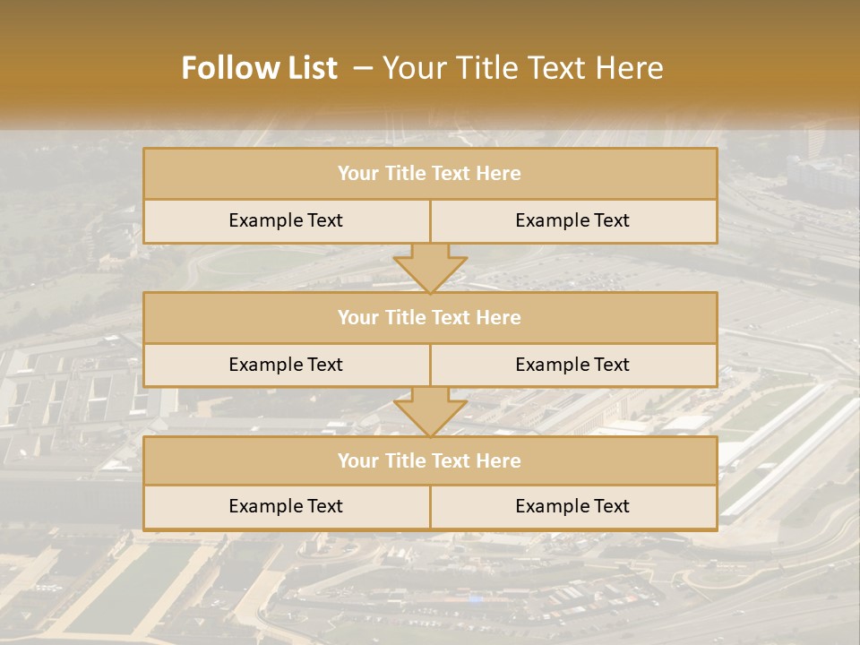 An Aerial View Of A Large Building In A City PowerPoint Template