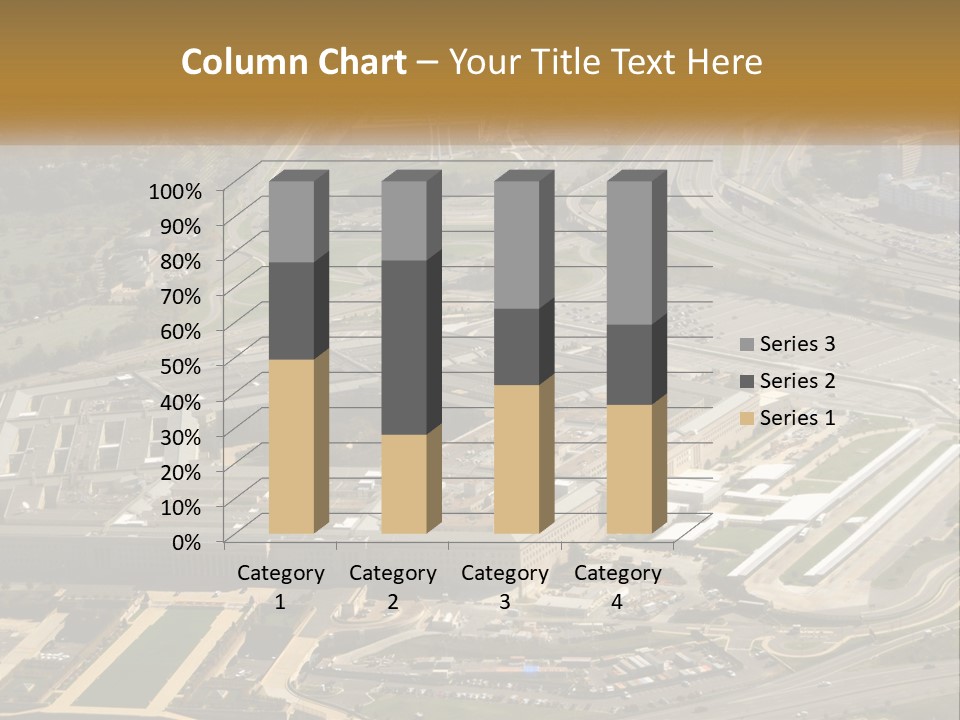 An Aerial View Of A Large Building In A City PowerPoint Template