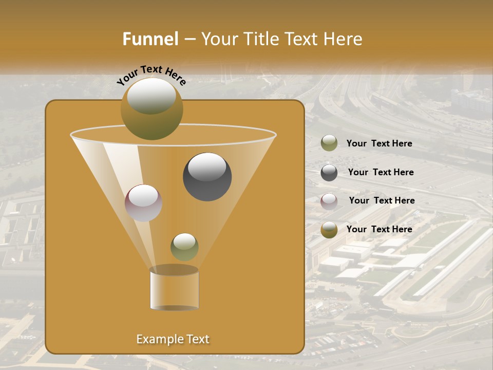 An Aerial View Of A Large Building In A City PowerPoint Template