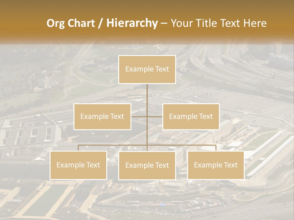 An Aerial View Of A Large Building In A City PowerPoint Template