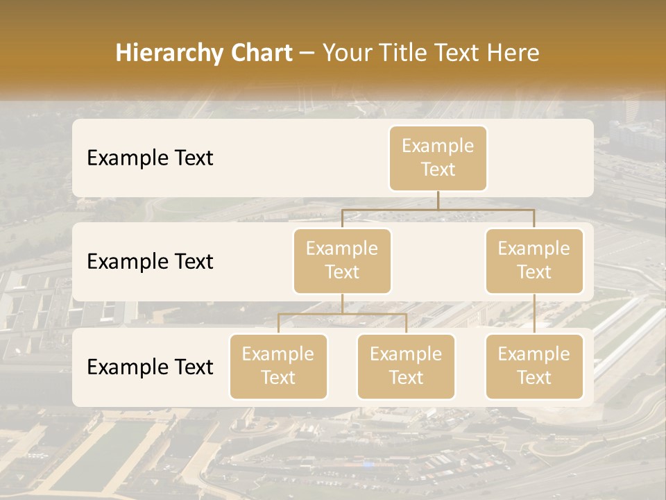 An Aerial View Of A Large Building In A City PowerPoint Template