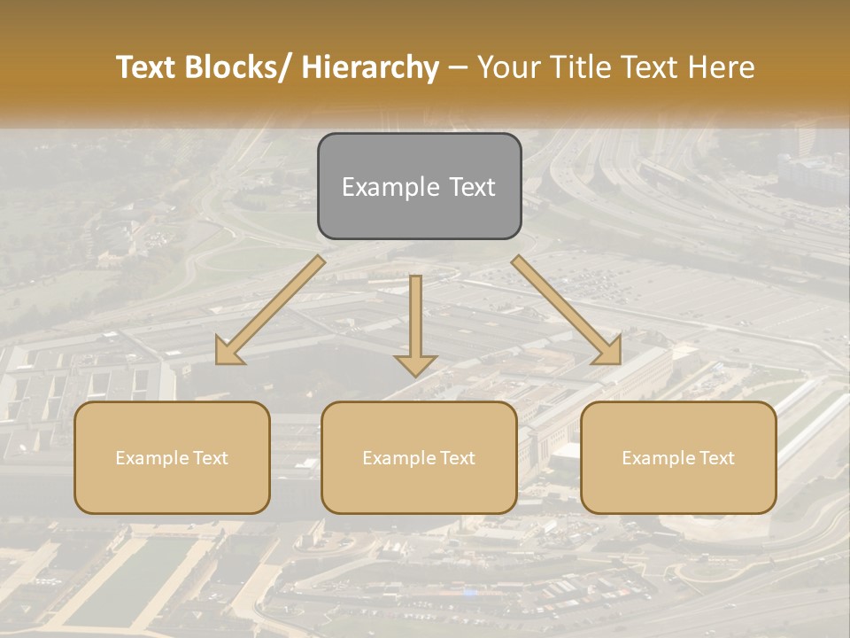 An Aerial View Of A Large Building In A City PowerPoint Template