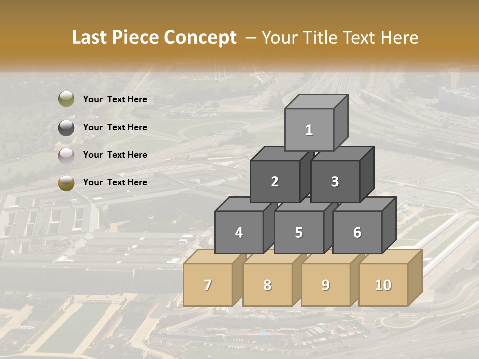 An Aerial View Of A Large Building In A City PowerPoint Template