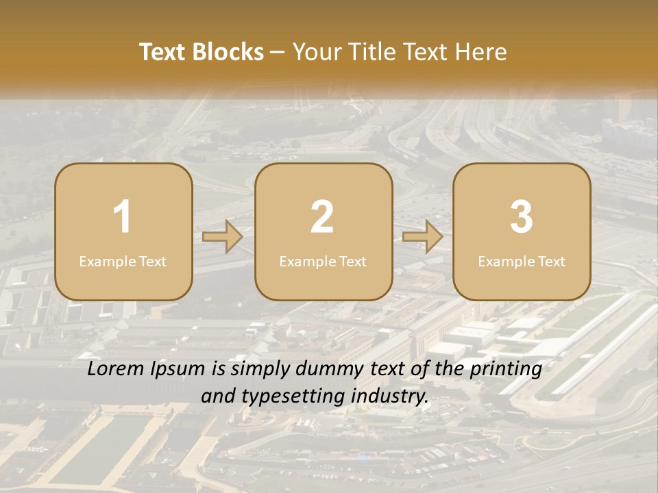 An Aerial View Of A Large Building In A City PowerPoint Template