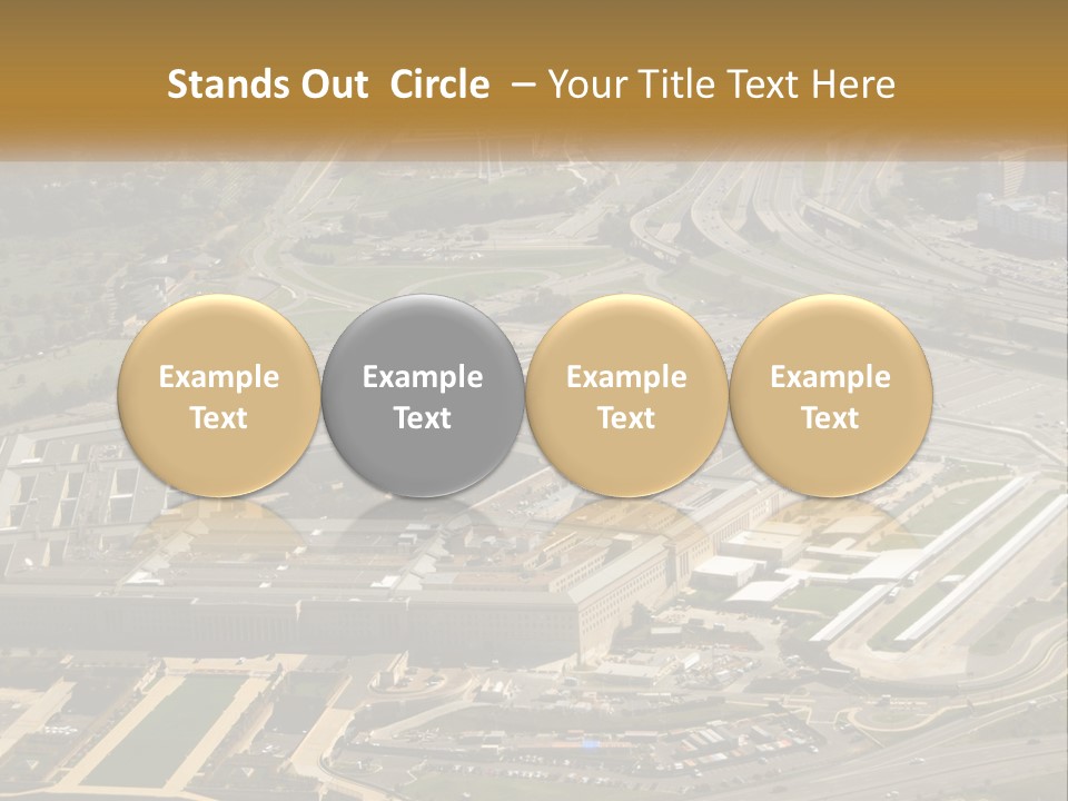 An Aerial View Of A Large Building In A City PowerPoint Template
