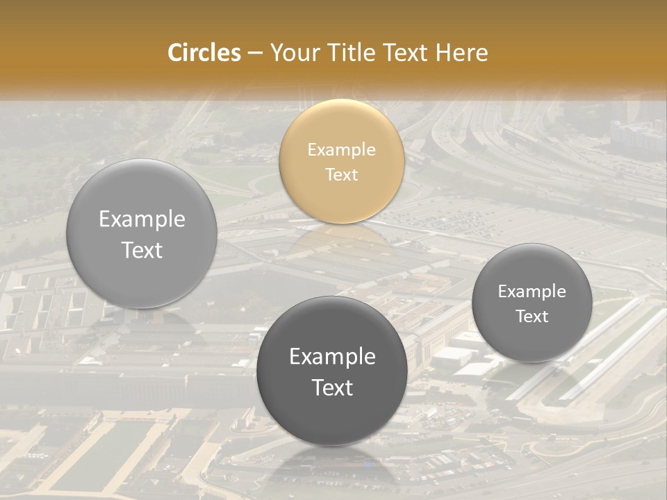An Aerial View Of A Large Building In A City PowerPoint Template
