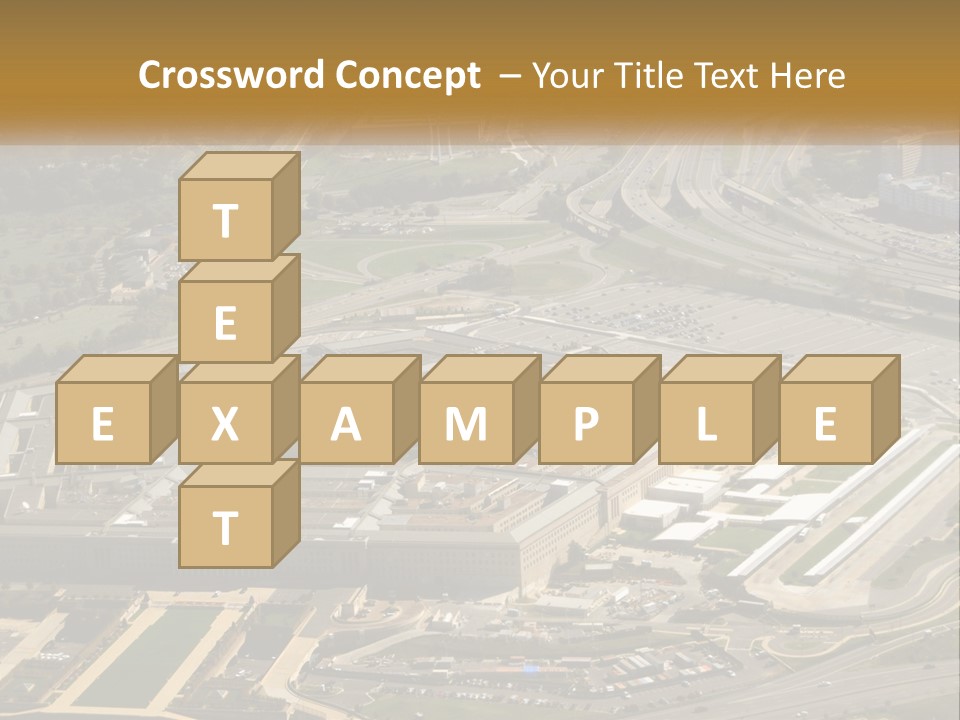 An Aerial View Of A Large Building In A City PowerPoint Template