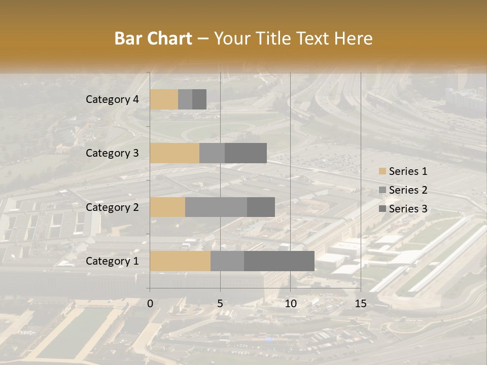 An Aerial View Of A Large Building In A City PowerPoint Template